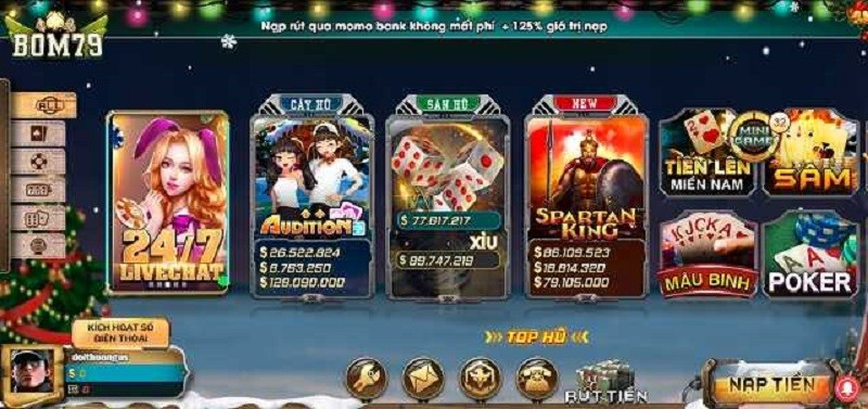 Bom79 Club - Kiếm tiền khi chơi trò chơi trực tuyến miễn phí